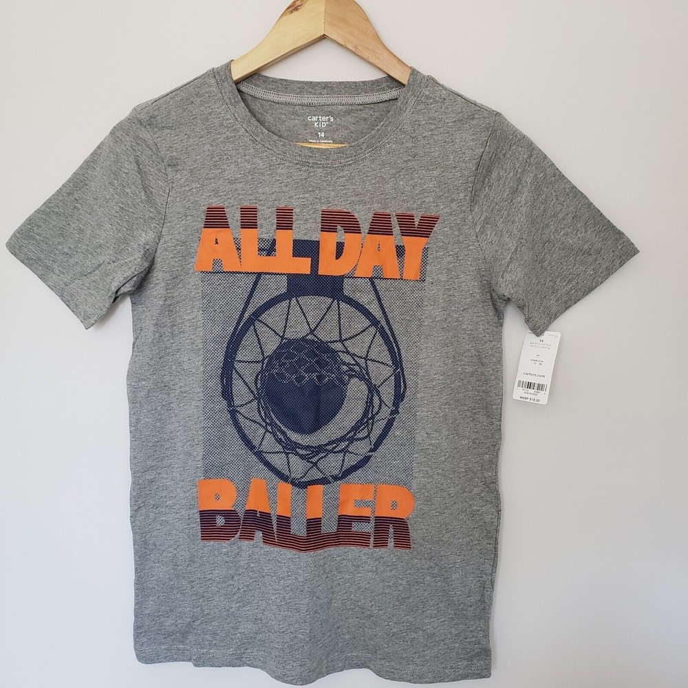 Brand New Carter's All Day Baller Basketball Shirt Boy's Size 14